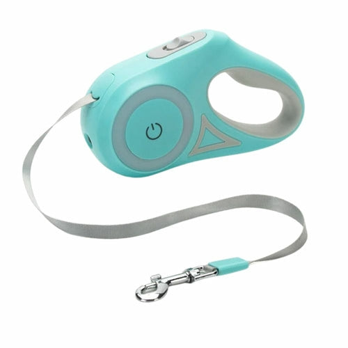 LED Retractable Dog Leash — RGB Light for Safe Night Walks
