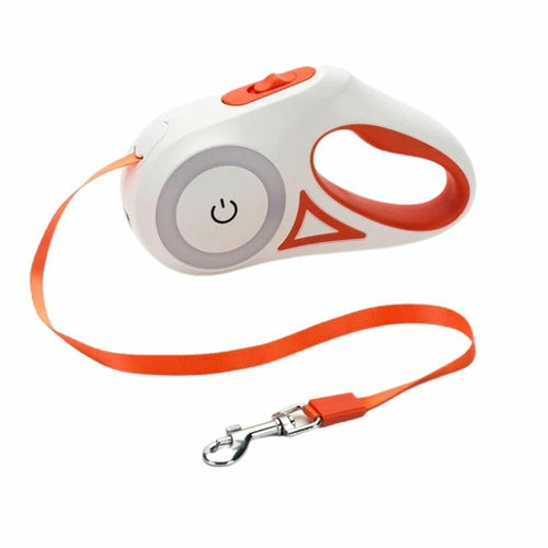 LED Retractable Dog Leash — RGB Light for Safe Night Walks