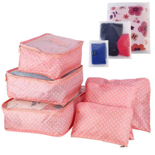 9-Piece Travel Luggage Organizer Set — Packing Cubes & Pouches