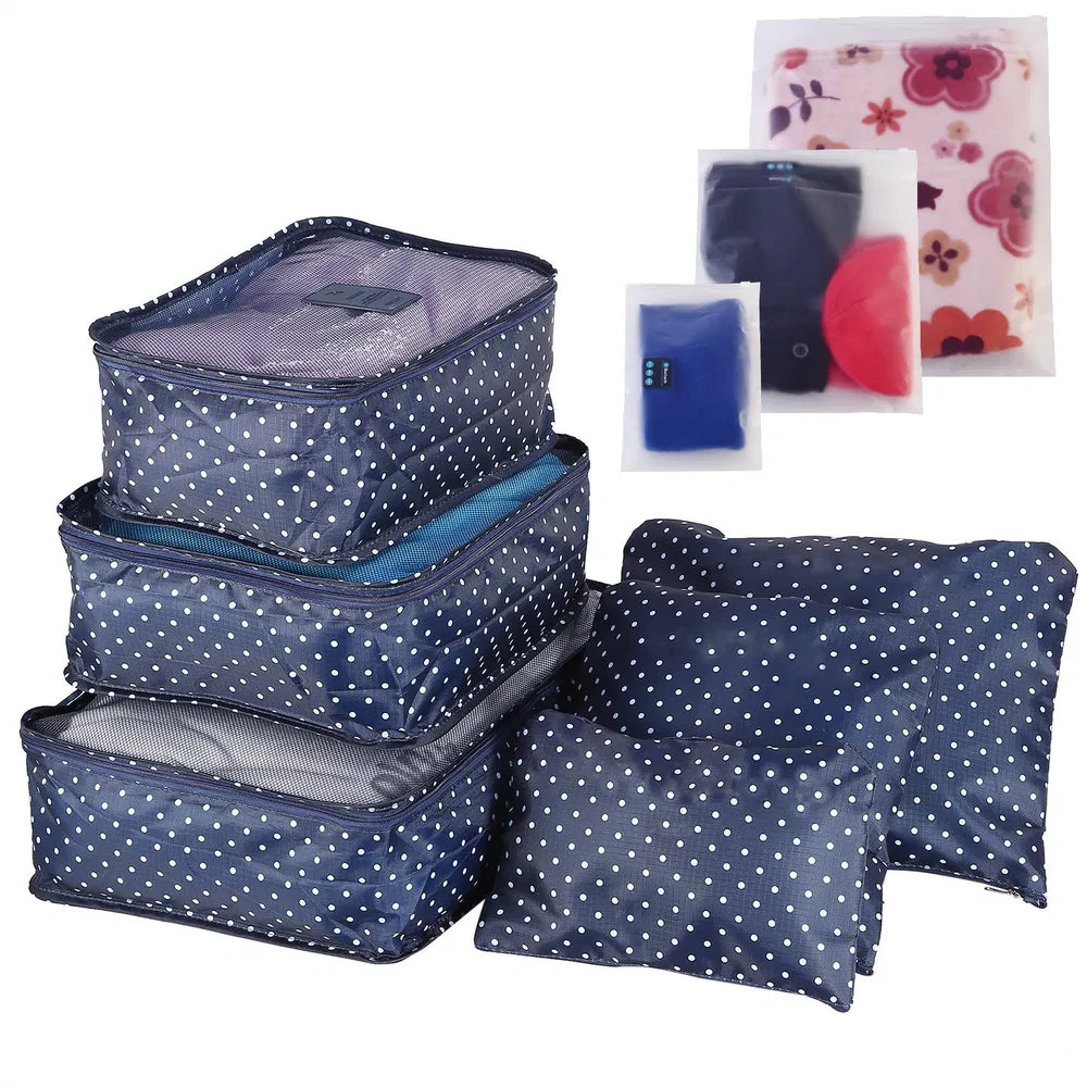 9-Piece Travel Luggage Organizer Set — Packing Cubes & Pouches