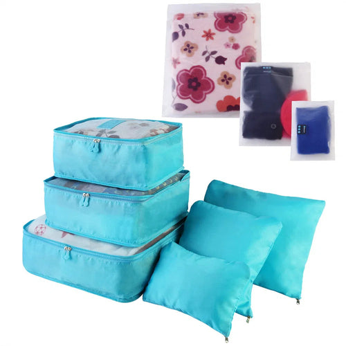 9-Piece Travel Luggage Organizer Set — Packing Cubes & Pouches