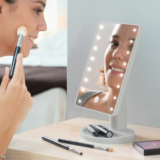 Touch LED Makeup Mirror — Adjustable Brightness Vanity Light