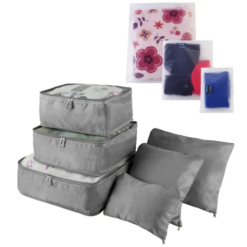 9-Piece Travel Luggage Organizer Set — Packing Cubes & Pouches