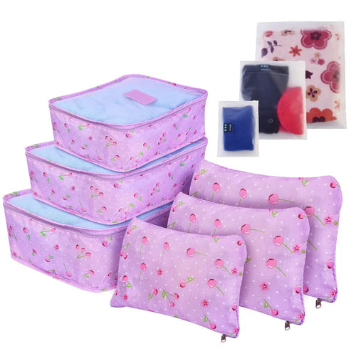9-Piece Travel Luggage Organizer Set — Packing Cubes & Pouches