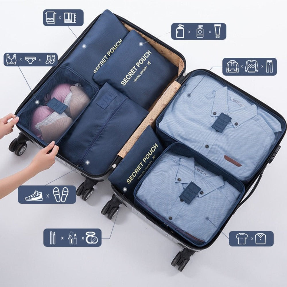 7-Piece Suitcase Organizer Set — Travel Packing Cubes