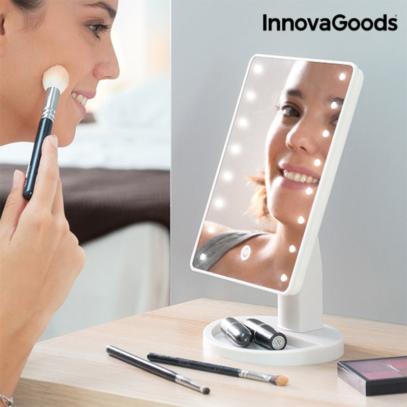 Touch LED Makeup Mirror — Adjustable Brightness Vanity Light