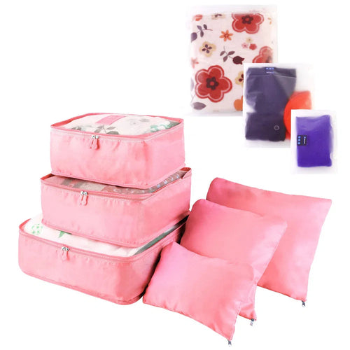 9-Piece Travel Luggage Organizer Set — Packing Cubes & Pouches