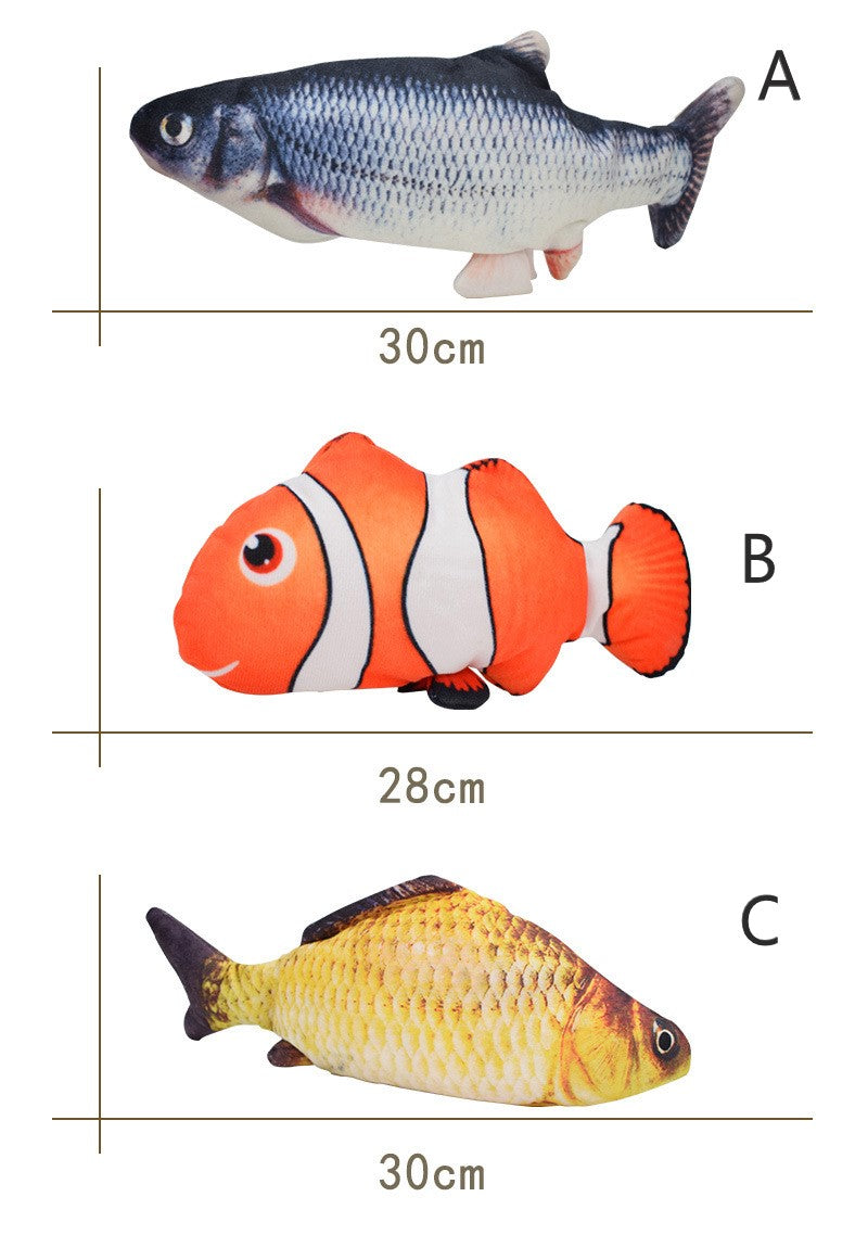 Electronic Floppy Fish Cat Toy — Self-Moving USB Rechargeable