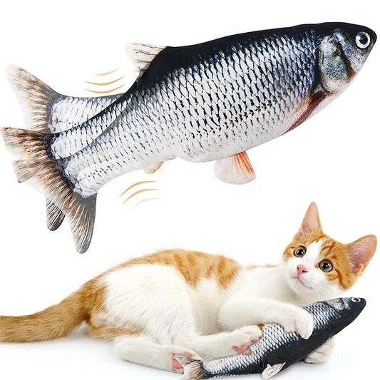 Electronic Floppy Fish Cat Toy — Self-Moving USB Rechargeable