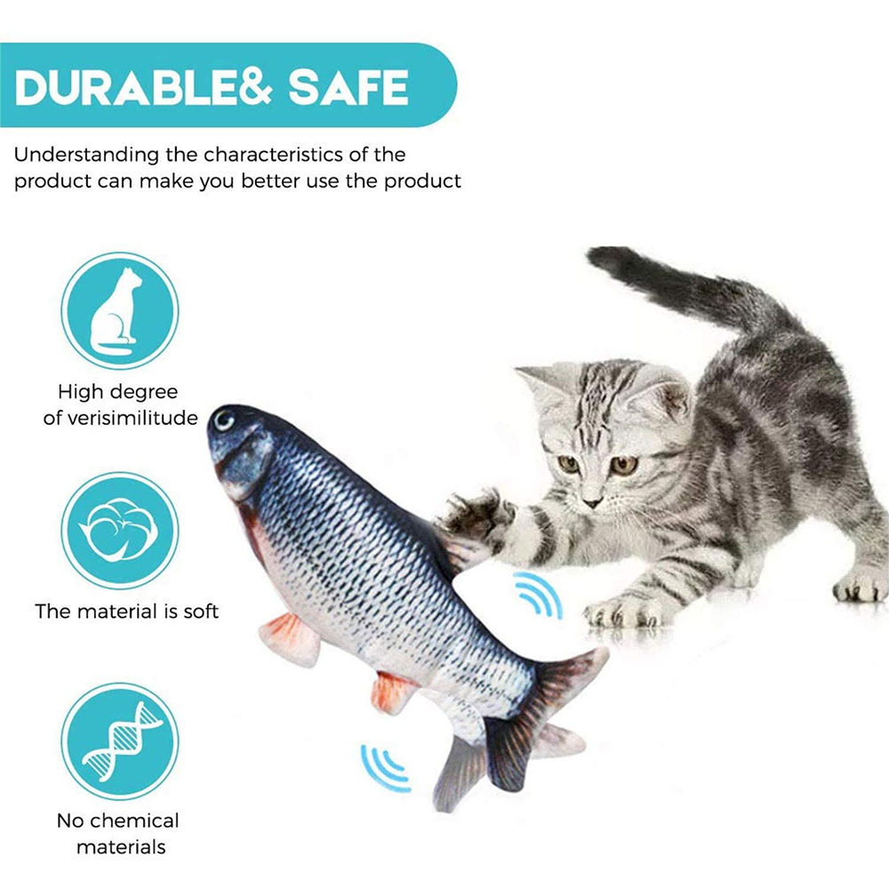 Electronic Floppy Fish Cat Toy — Self-Moving USB Rechargeable