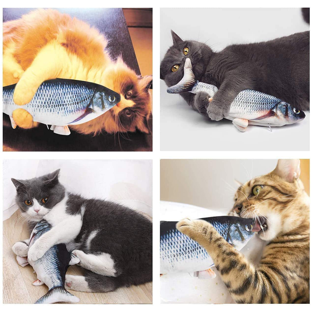 Electronic Floppy Fish Cat Toy — Self-Moving USB Rechargeable