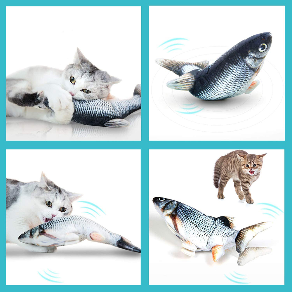 Electronic Floppy Fish Cat Toy — Self-Moving USB Rechargeable