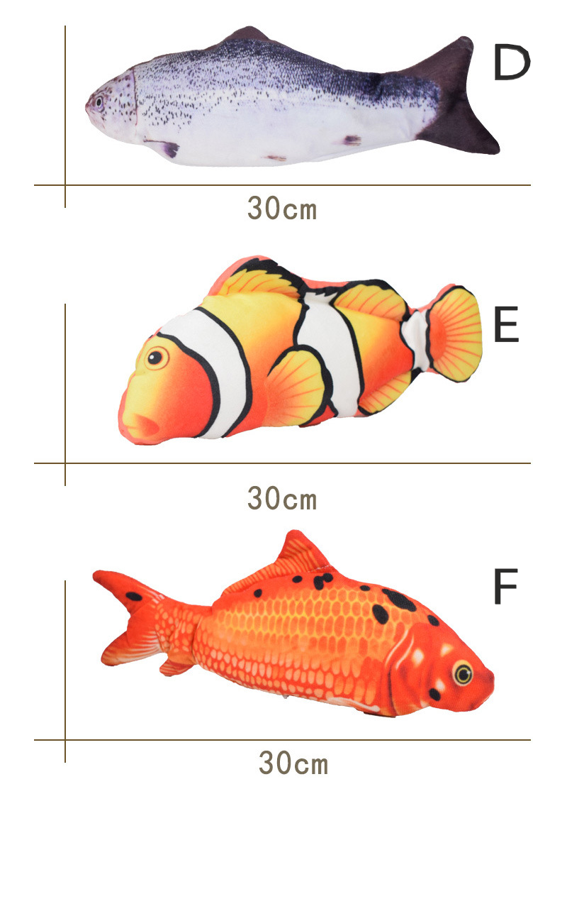 Electronic Floppy Fish Cat Toy — Self-Moving USB Rechargeable