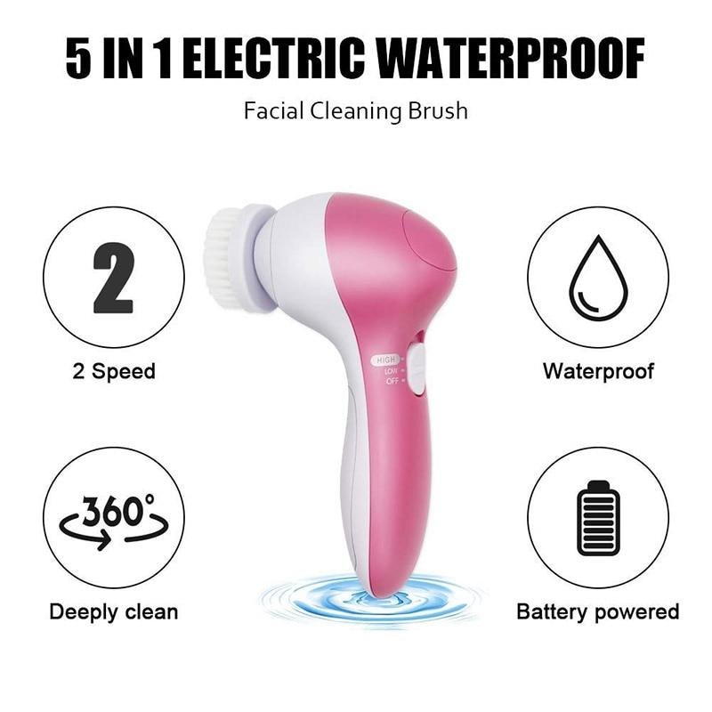 5-in-1 Electric Facial Cleansing Brush Set — Deep Pore Clean
