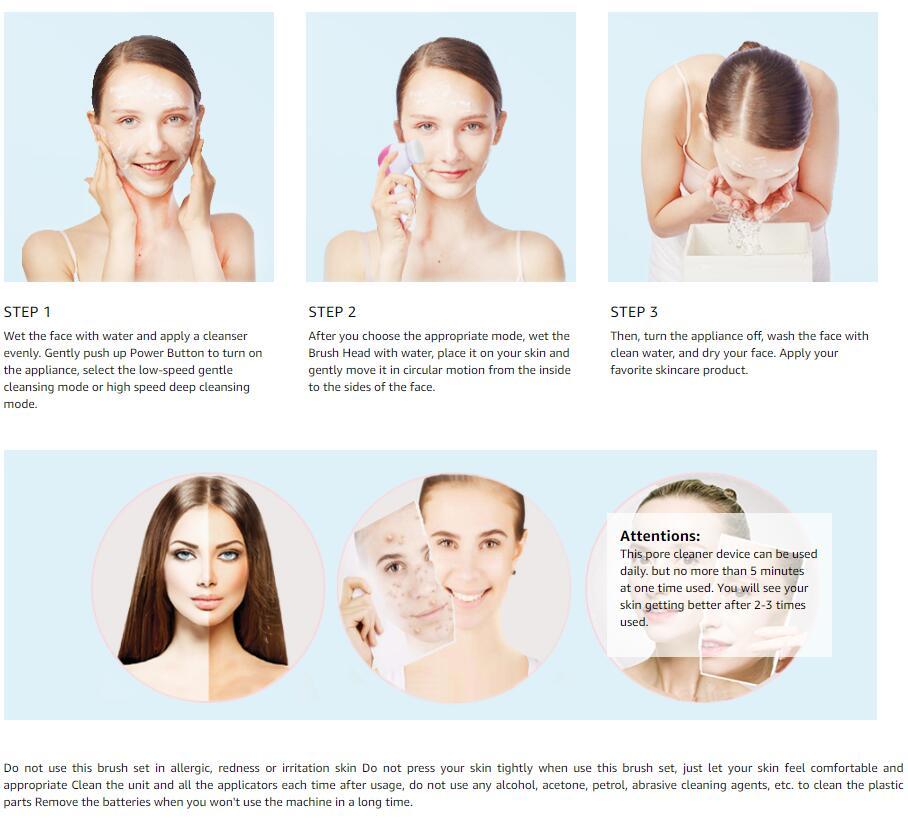 5-in-1 Electric Facial Cleansing Brush Set — Deep Pore Clean