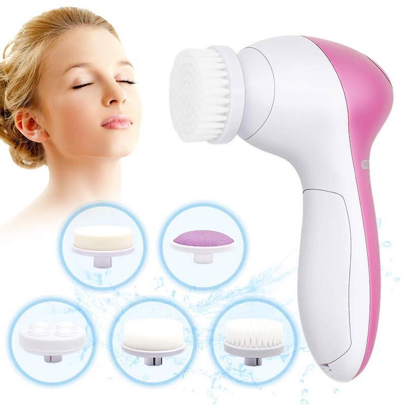 5-in-1 Electric Facial Cleansing Brush Set — Deep Pore Clean